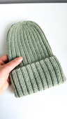 LAURIN Beanie 100% Alpaca 9038 Green Sage