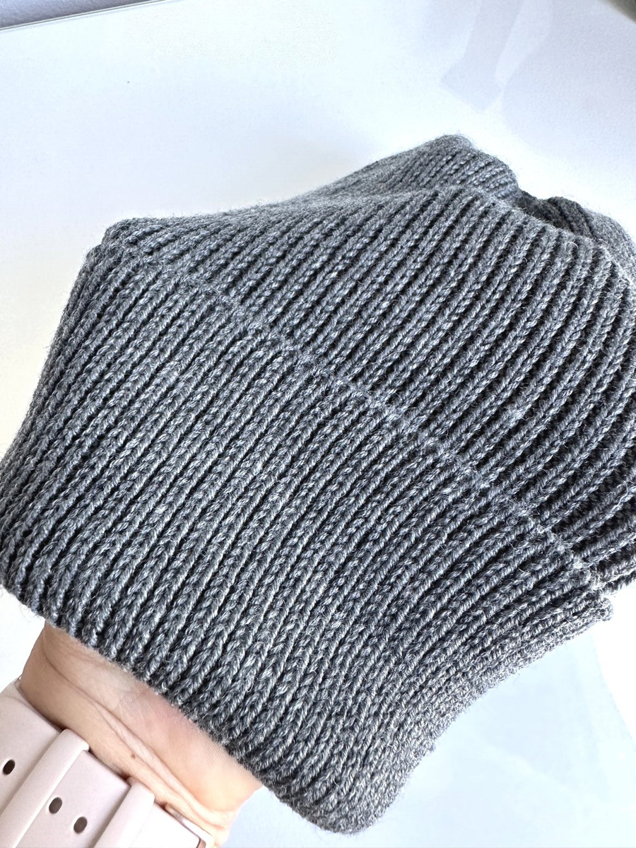 VARELLA – czapka zimowa merino beanie 20 Ciemny szary, 100% baby merino