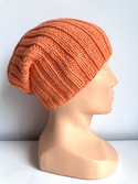 HELLI – czapka zimowa merino damska 100% Baby Merino 36 pomarańczowy