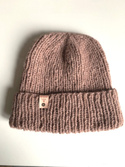 CHMURKA – czapka beanie z alpaki damska ręcznie robiona 29 fiołkowy