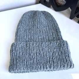 CHMURKA – czapka z alpaki damska wywijana 45 Morze Północne