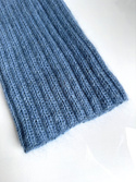 MARGARET Handgemachte Beanie-Mütze Alpaka + Mohair und Seide 6309/27 Mittelblau Petrol
