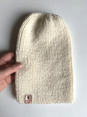 NANA – czapka beanie z wełny baby merino 02 Ecru