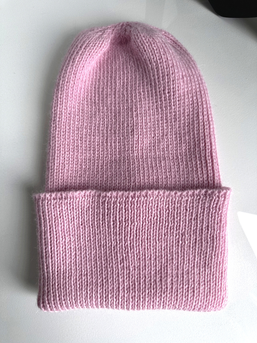 HELEN – czapka z 100% alpaki wywijana 3140 jasny róż