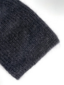Handgemachte Damenmütze AUREA 100% Baby Merino plus Mohair und Seide 21/02 Schwarz