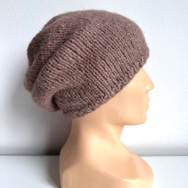 CHMURKA – czapka z alpaki damska beanie 29 fiołkowy