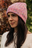 NELLI Handmade Turn-Up Beanie Merino Wool 14 Tęczowa Posypka