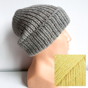 KIARA Mütze mit Umschlag 100% Alpaka 9028 tarta cytrynowa