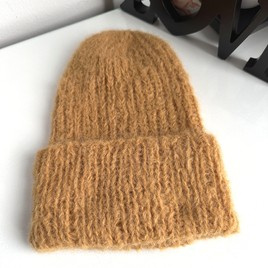 WATA CUKROWA – czapka z alpaki damska 18 musztarda