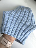 HELLI – czapka zimowa merino damska 100% Baby Merino 11 Błękitny Stalowy