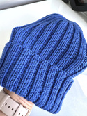 HELLI – czapka merino beanie wywijana 100% Baby Merino 33 Jaskrawoniebieski