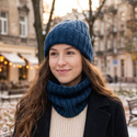 Wywijana czapka kaszmirowa 100% kaszmir 599 Panna