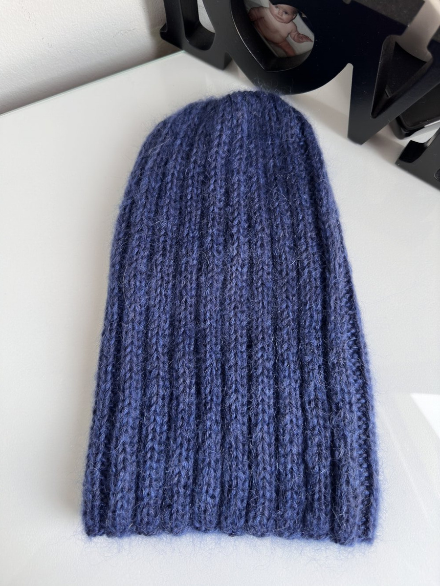 MARGARET 2.0 Beanie-Mütze aus Alpaka und Mohair 4305/28 Ciemny Indygo