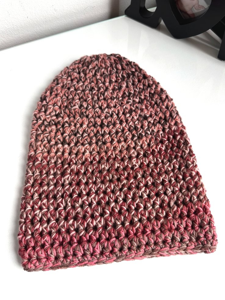 Nitkowe Love – czapka beanie z wełny baby merino 100% multicolor 4, jesienno-zimowa