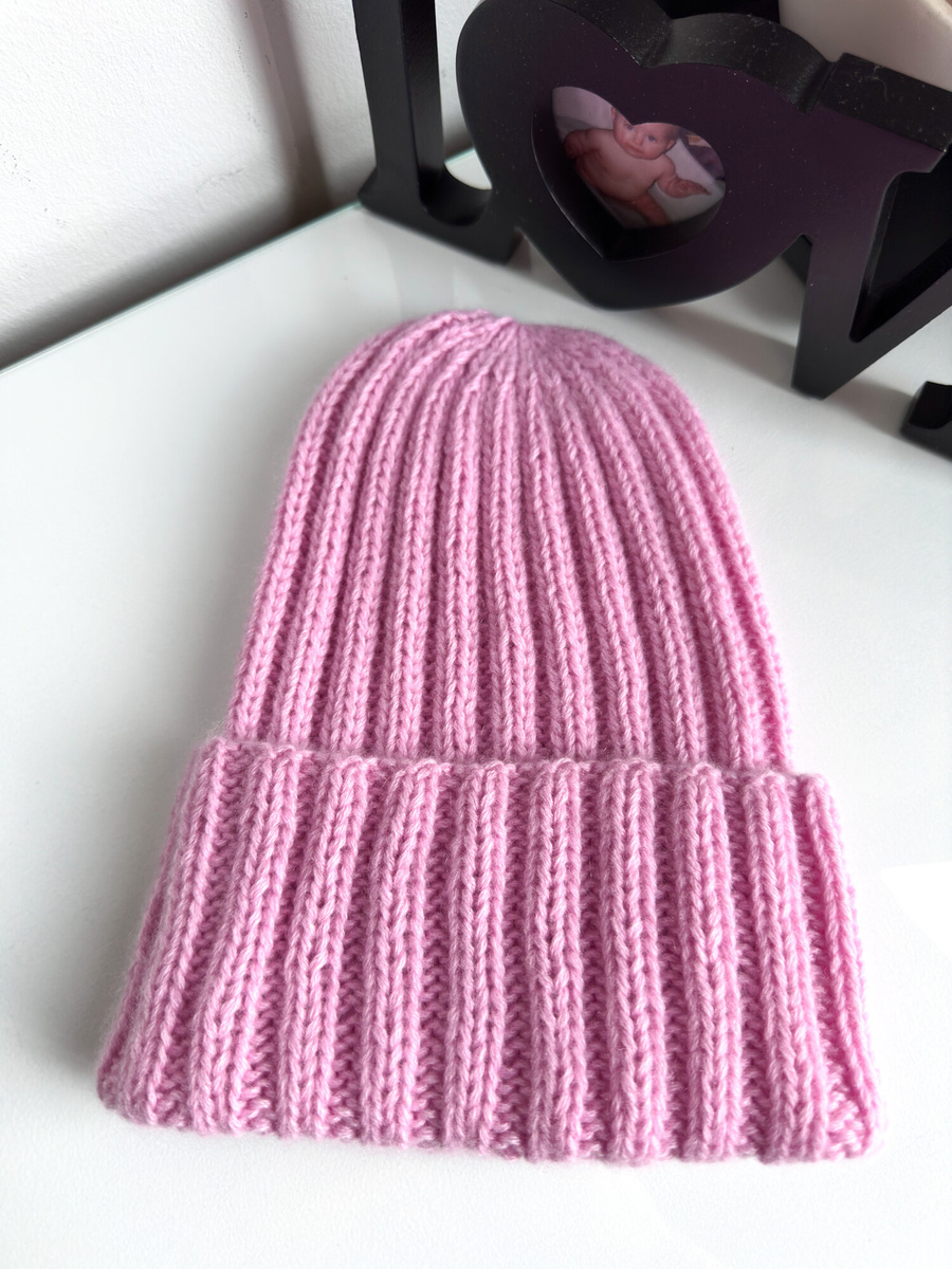 MARLA Turn-Up Cashmere Beanie 100% Cashmere 719 Vichy