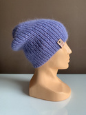 Handmade women's hat AUREA 100% Baby Merino plus mohair and silk 25/11 Lavender