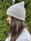 Wywijana czapka merino HELLI 100% Baby Merino 23 Jasny Beż