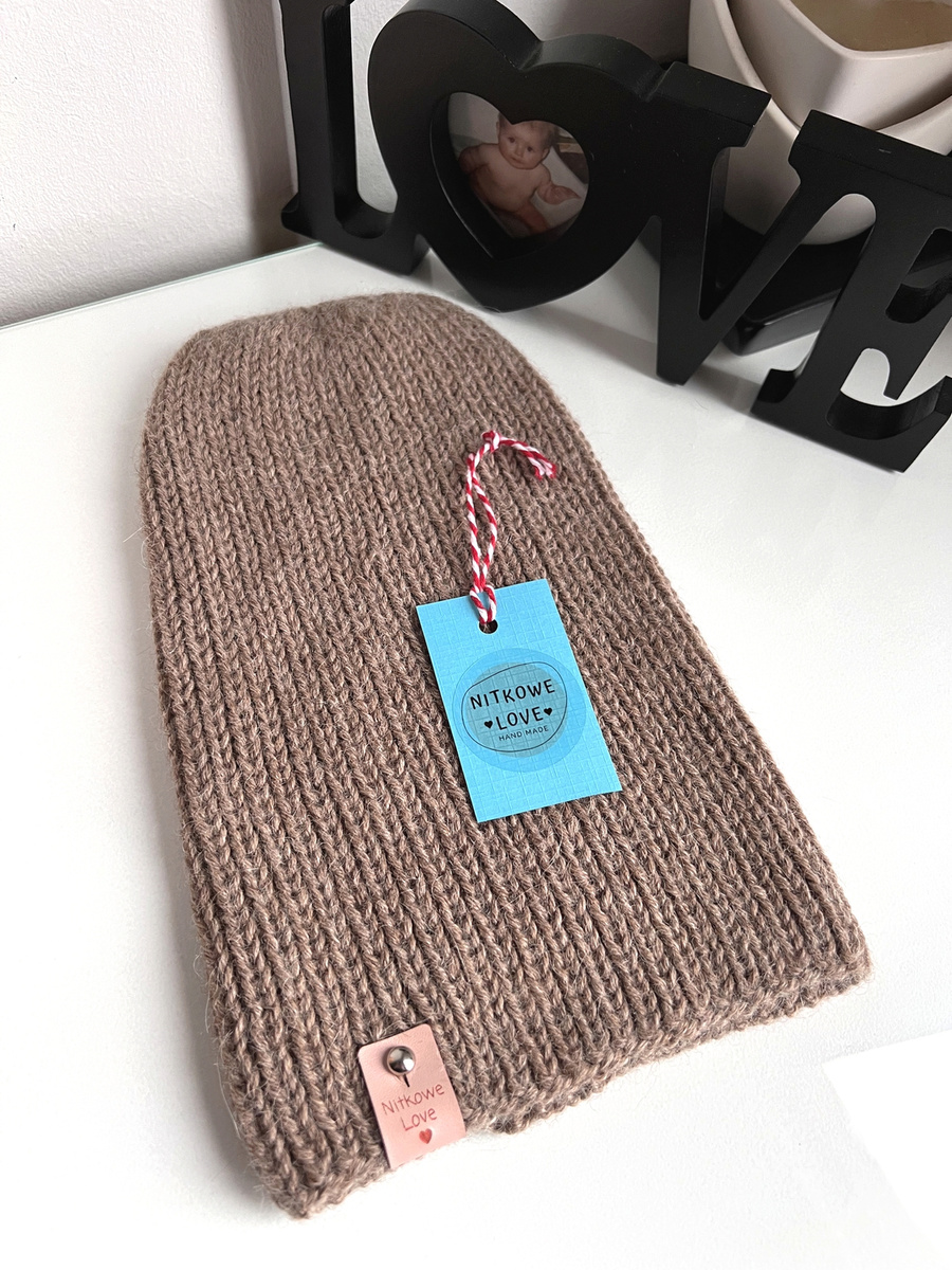 KIARA Beanie-Mütze aus 100% Alpaka 618 Nugat Beige