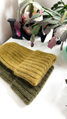 MARGARET Handgemachte Mütze Alpaka Mohair und Seide 7895 Dunkelgrün