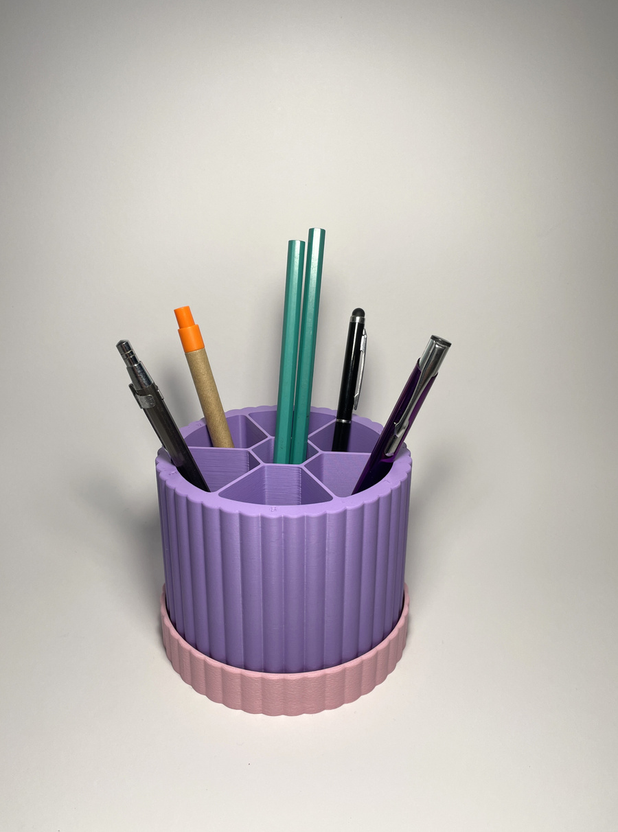 Spin & Sort Dreh-Organizer für Häkelnadeln, Stifte, Pinsel – Lavendelrosa