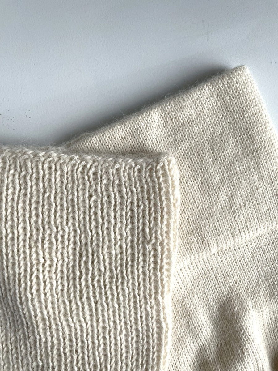 Czapka gładka podwójna SASHA 100% Alpaka 100 Ecru