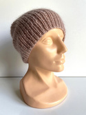 AUREA – ręcznie robiona ciepła czapka merino beanie damska 49/41 Pustynna Róża