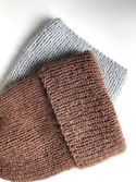 AUREA – czapka beanie handmade baby merino + moher i jedwab 52/35 Czekolada
