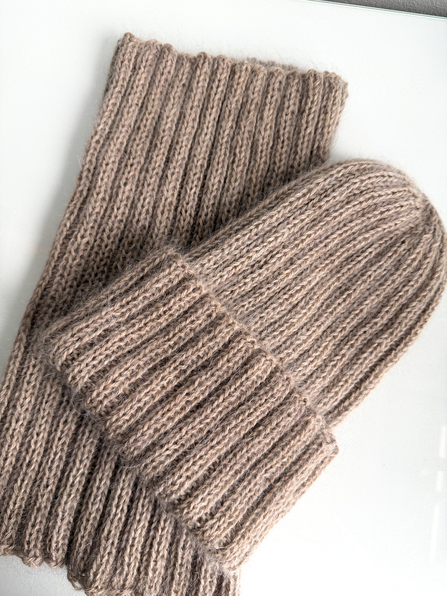 Ręcznie robiony KOMIN MARGARET 100% Alpaka + nitka moher i jedwab 2020/20 Jasny Nugat