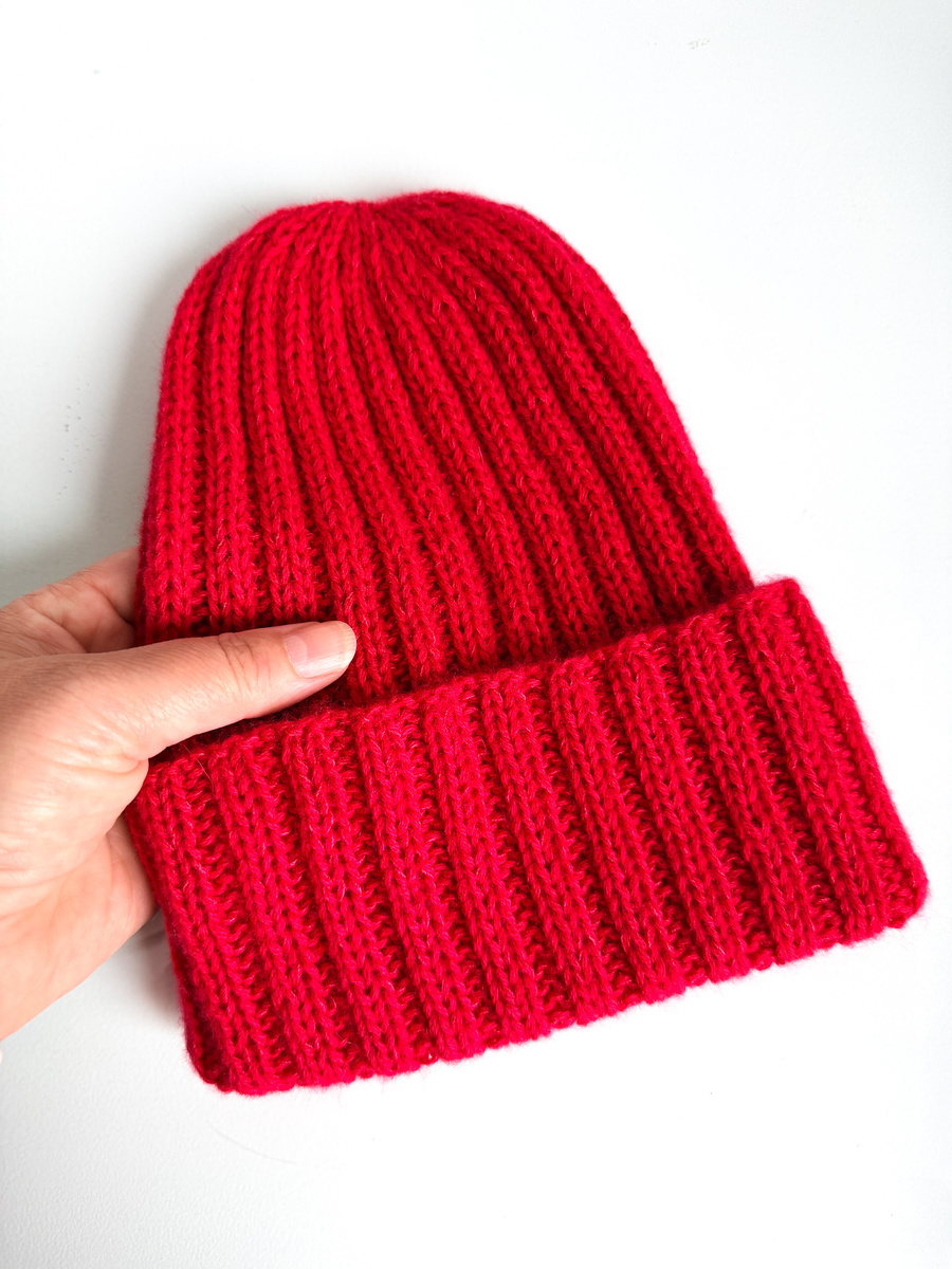 ELORA Turn-Up Cashmere and Silk Beanie 564 Gerbera