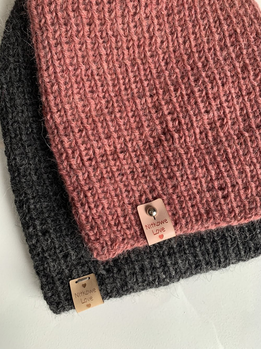 KIARA Alpaca Beanie 100% 9024 ciemny blush