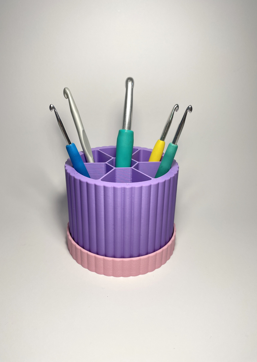 Spin & Sort Obrotowy organizer na szydełka, długopisy, pędzle Lawenda Róż Rozmiary większe