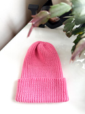 NANU – czapka merino wywijana 30 Płatek Róży
