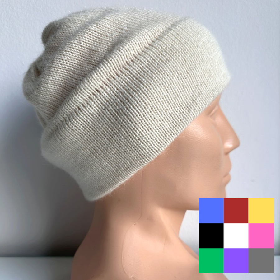 SASHA Beanie 100% Alpaca Choose Colour