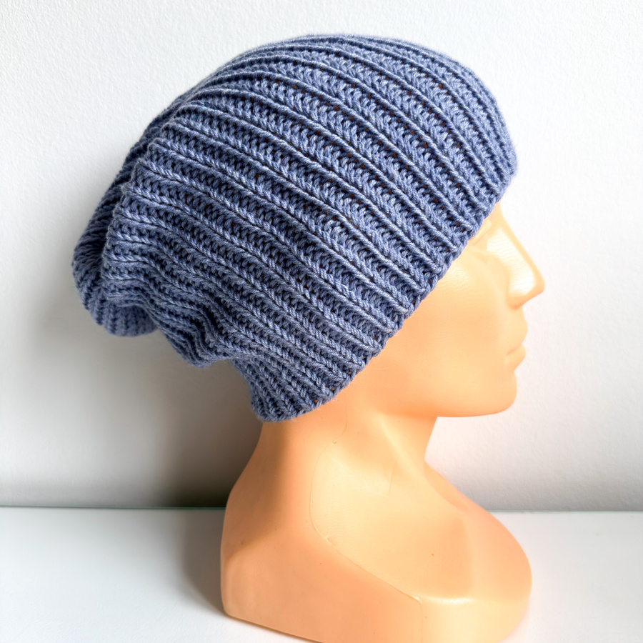 NANA – czapka beanie z wełny baby merino 37 Jasna Lawenda