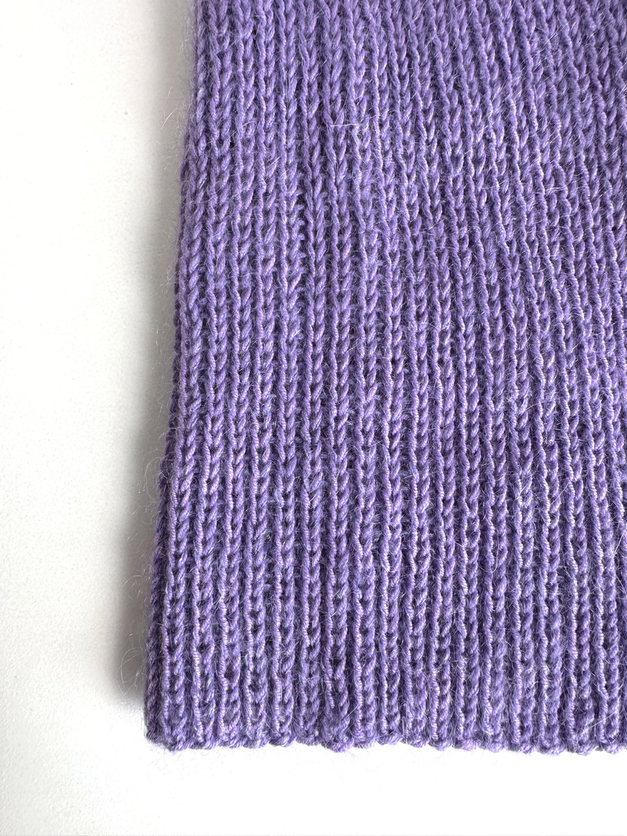 Handmade women's hat AUREA 100% baby merino plus mohair and silk 14/11 Purple