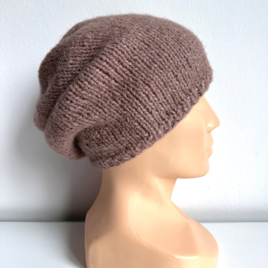 CHMURKA Damen-Beanie-Mütze aus Alpaka 29 Violett