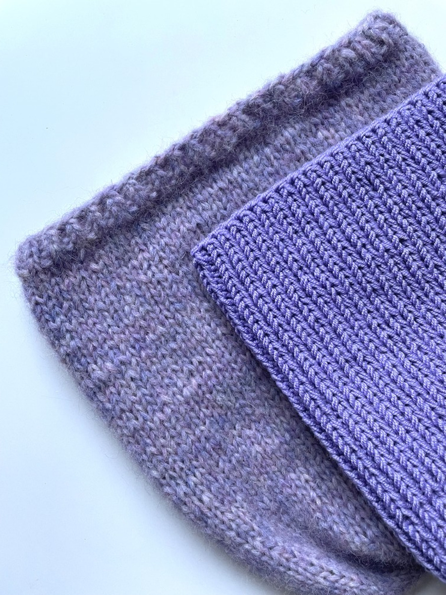 NANA – czapka beanie z wełny baby merino 14 fioletowy zimowa