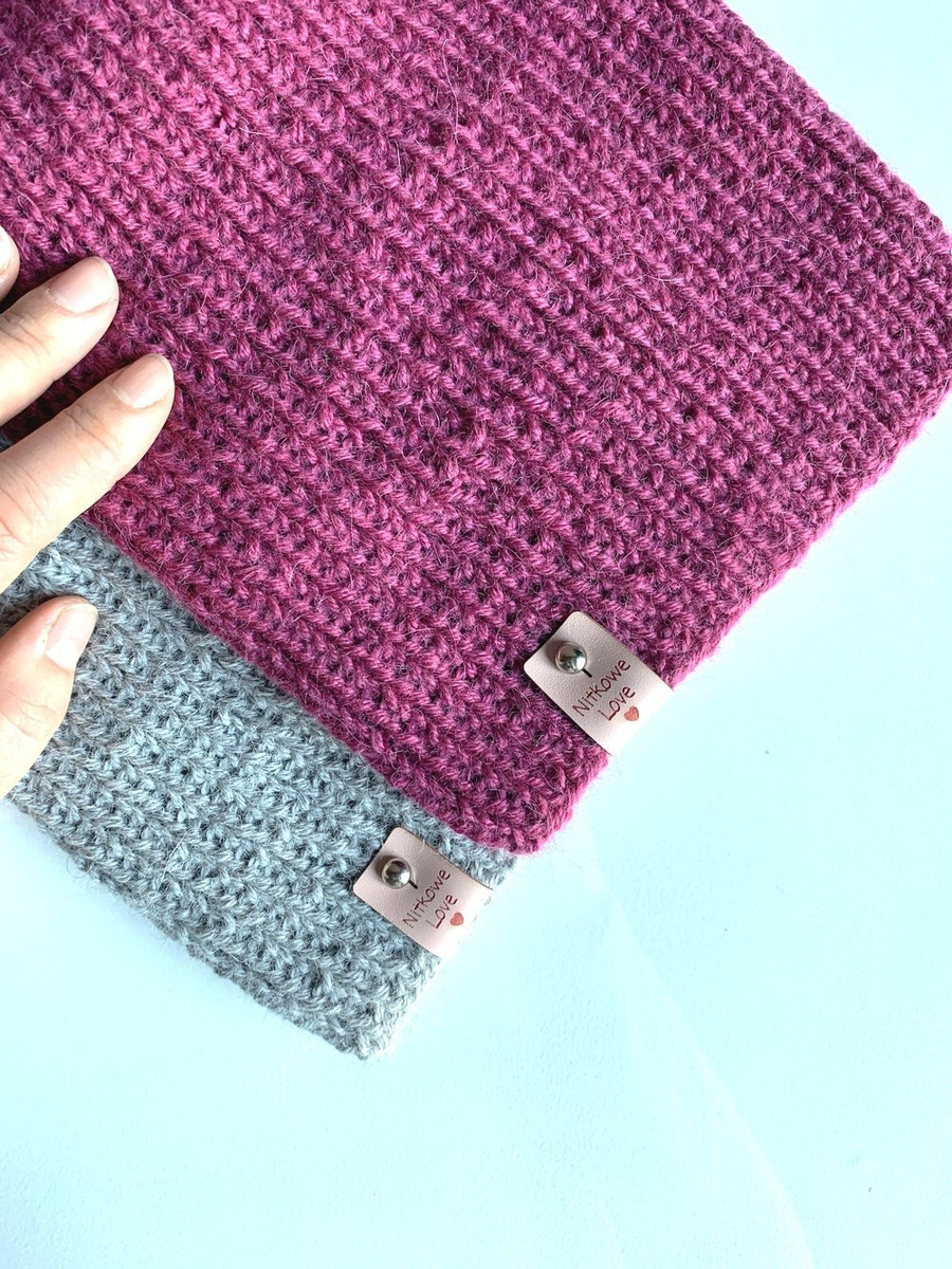 KIARA Beanie-Mütze aus 100% Alpaka 3770 ciemna fuksja