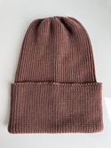 VARELLA – czapka beanie z wełny merino 100% Baby Merino 52 Czekolada jesienno‑zimowa