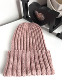 HELLI – czapka merino wywijana 100% baby merino 49 Pustynna Róża