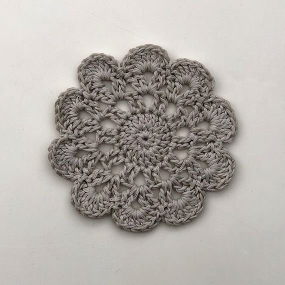 Urocze podkładki z bawełny - komplet 6 sztuk Jasny Szary