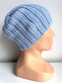 HELLI – czapka zimowa merino damska 100% Baby Merino 11 Błękitny Stalowy