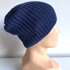NANA – czapka beanie wełniana merino 100% Baby Merino 30 Niebieski