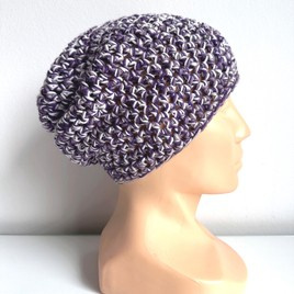 Nitkowe Love – czapka beanie z wełny baby merino 100% multicolor 8, jesienno-zimowa, unisex