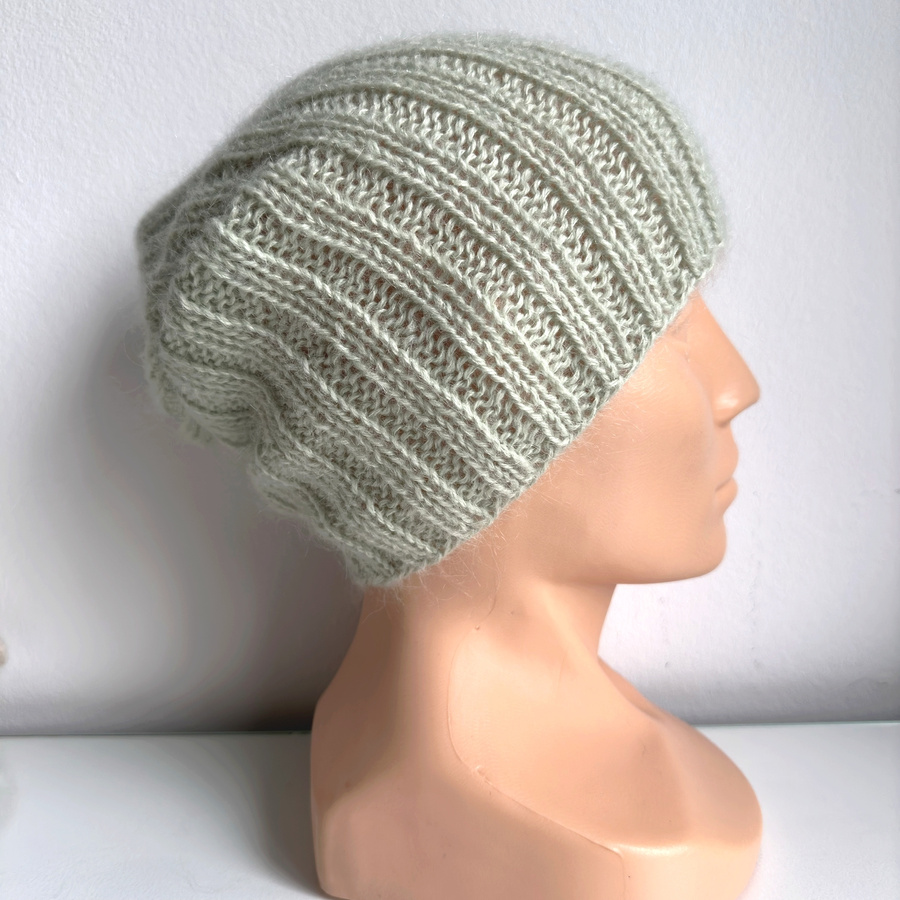 MARGARET Beanie Alpaca Mohair and Silk 9030/47 Lody Pistacjowe