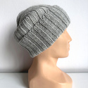 HELLI – czapka beanie wywijana 100% baby merino 22 Jasny Szary