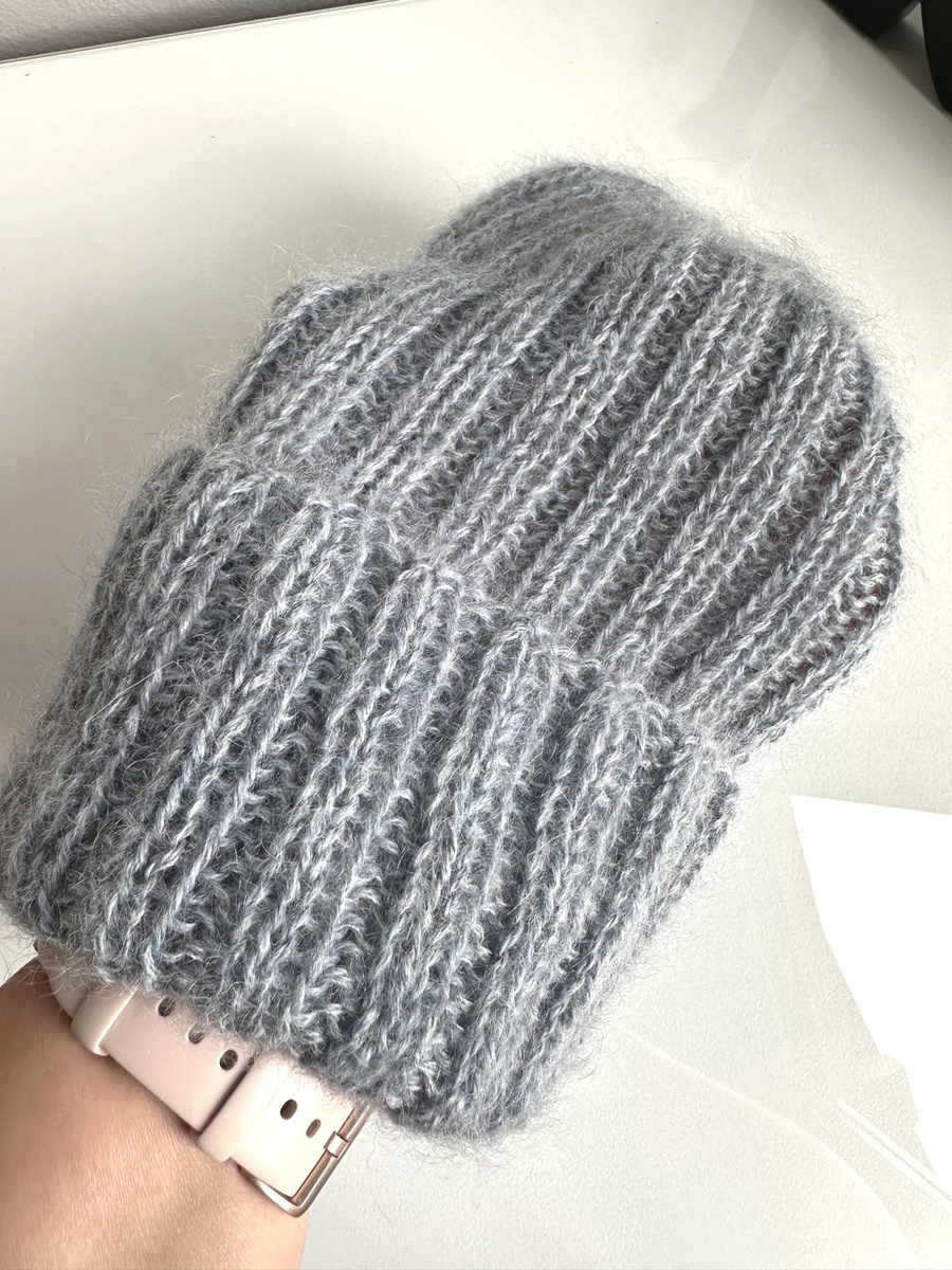 MARGARET Handmade Warm Alpaca Beanie 9021/06 Mgła