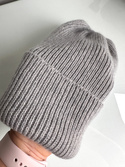 Wywijana czapka kaszmirowa MAREN 100% kaszmir 501 Neve