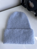AUREA – ręcznie robiona czapka beanie baby merino + moher i jedwab damska dziecięca 53/07 Rosa