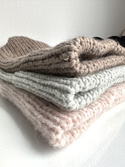CHMURKA Double-Layer Alpaca Beanie 33 Różowy Piasek